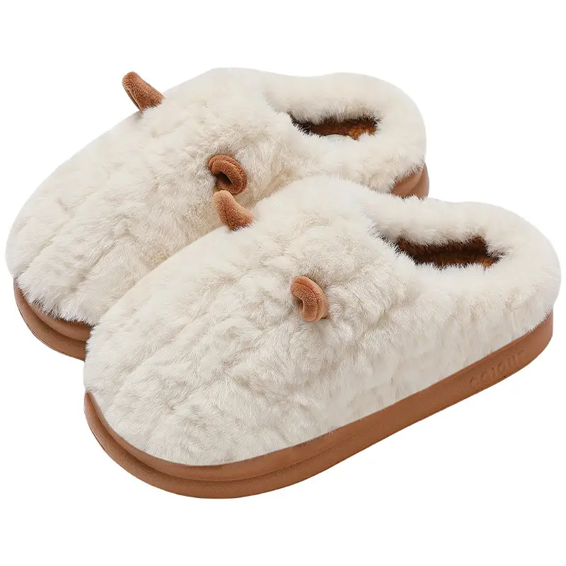Cartoon Cotton Slippers Women's Autumn and Winter Mao Mao Slippers Home Indoor Household Warm Non-slip Plush Cotton Slippers Men's Wholesale - Image 11