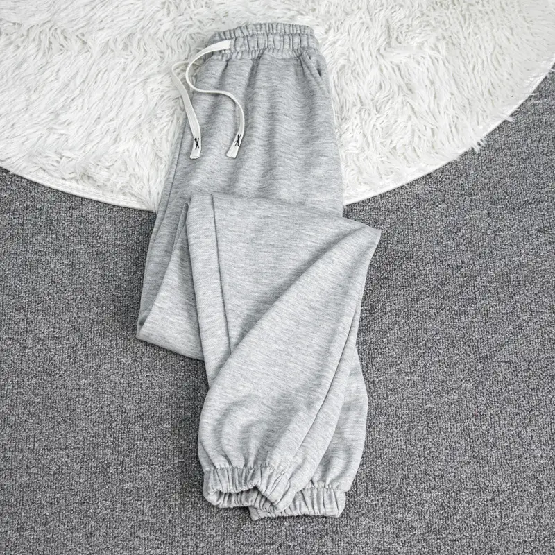 2024 Spring Boys Girls Gray Drawstring Pants - Image 4