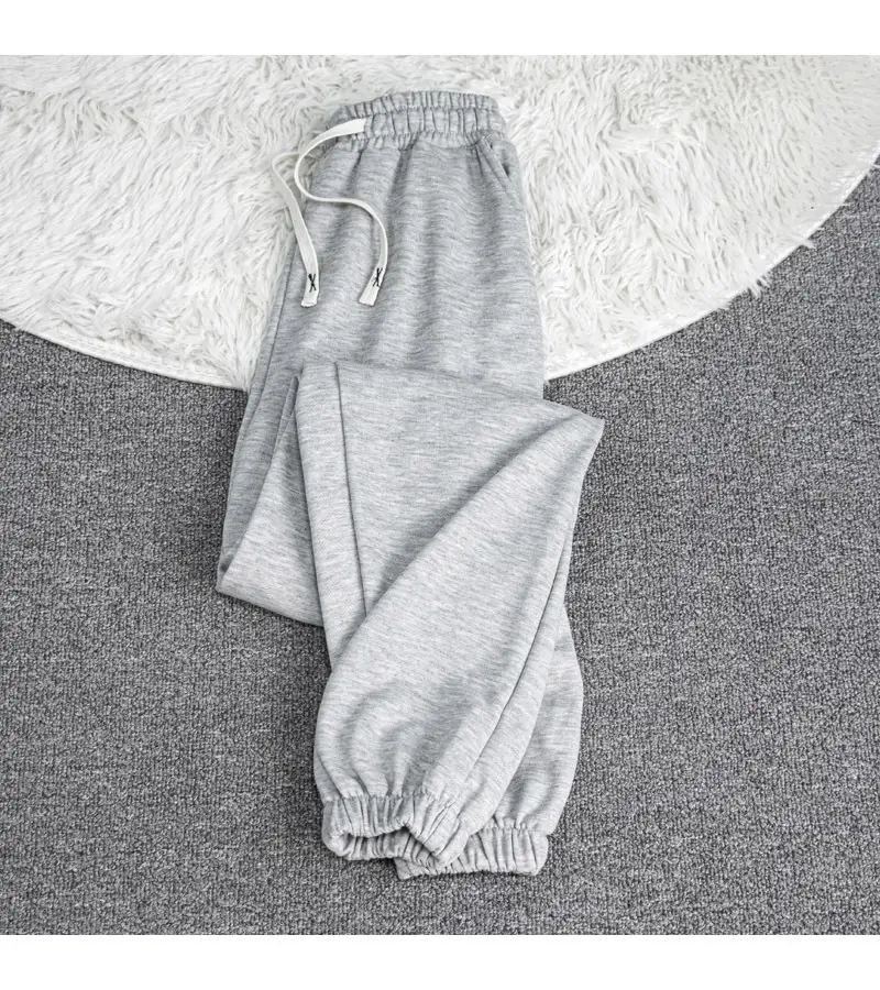 2024 Spring Boys Girls Gray Drawstring Pants — feature 11