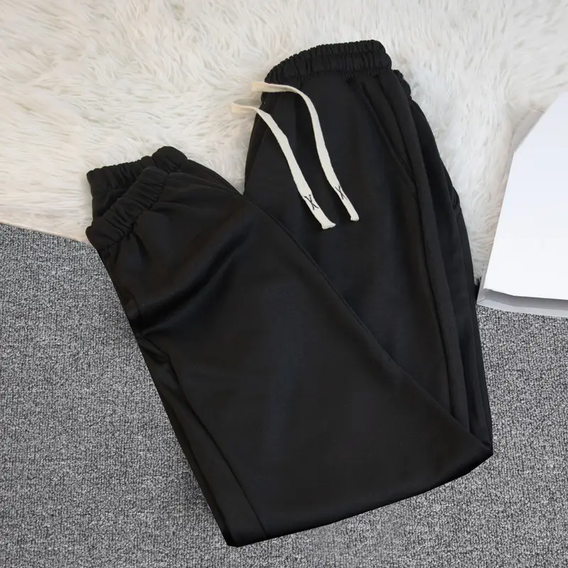 2024 Spring Boys Girls Gray Drawstring Pants - Image 3