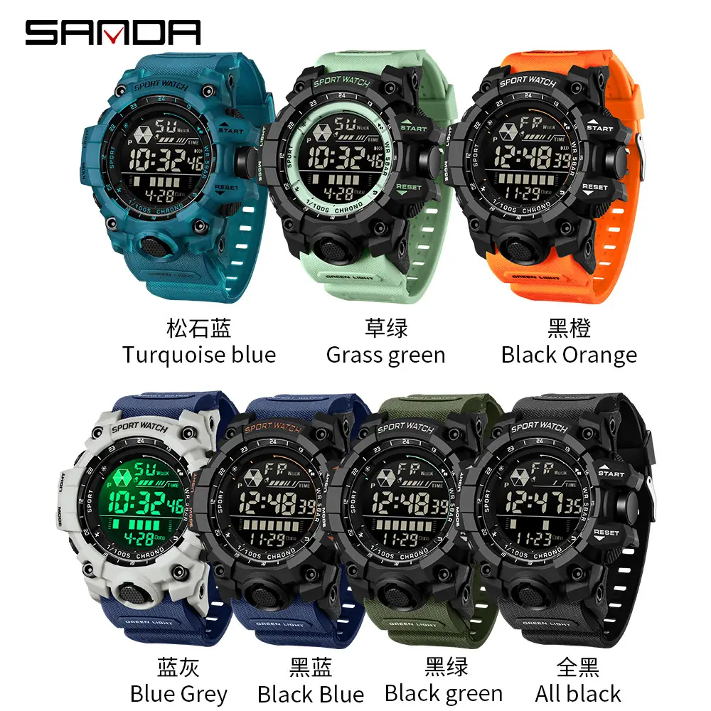 Sanda Youth Waterproof Digital Watch 24HMS - Image 11