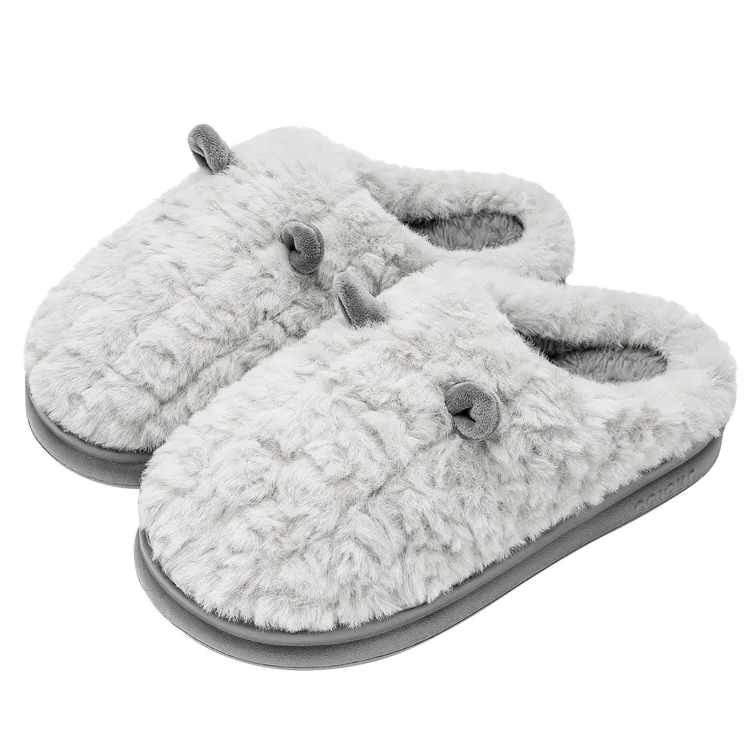Cotton Slippers for Men, Winter 2026 New Style, Indoor Home Thick-Soled Warm Plush Couple Slippers for Autumn and Winter, Women's - Image 8