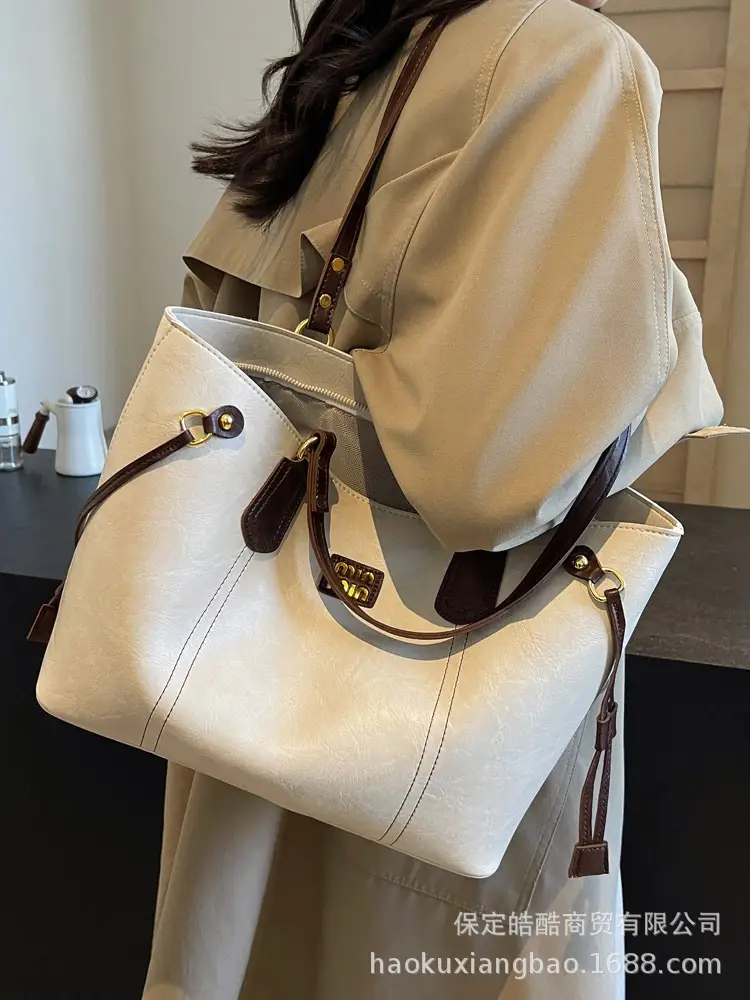 Women Large Capacity Leather Shoulder Bag 2024 New