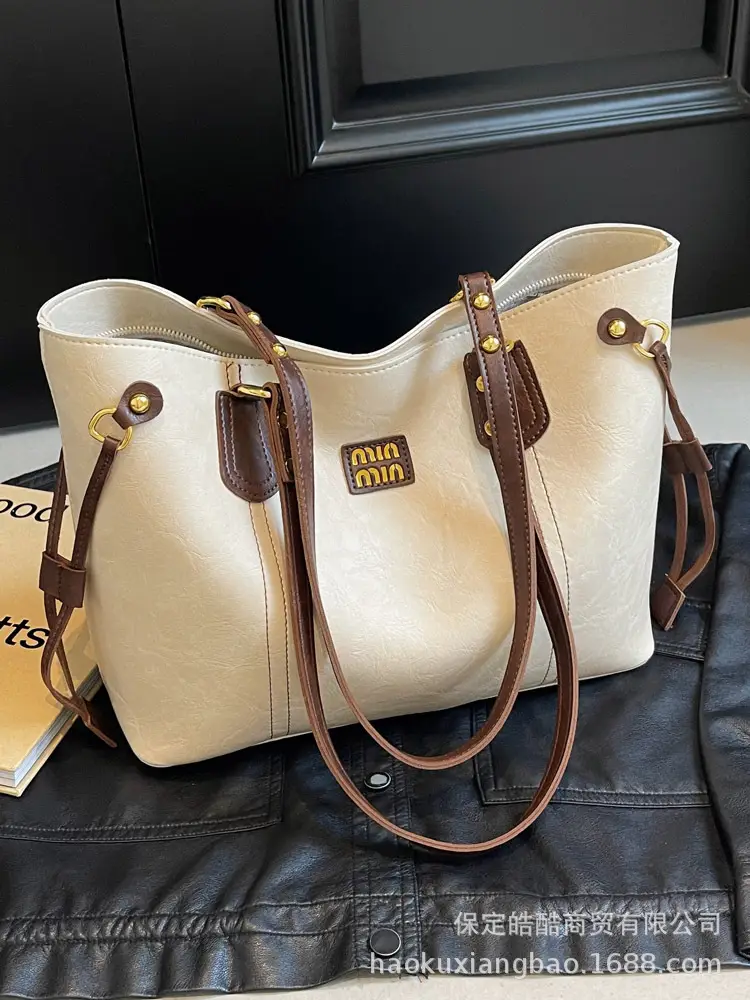 Women Large Capacity Leather Shoulder Bag 2024 New