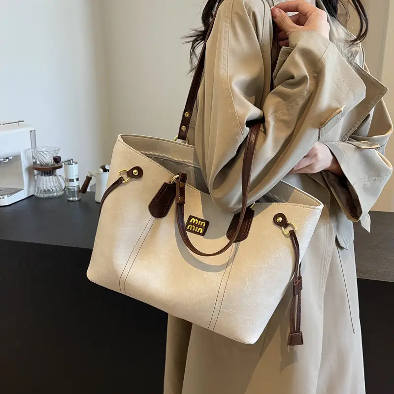 Women Large Capacity Leather Shoulder Bag 2024 New