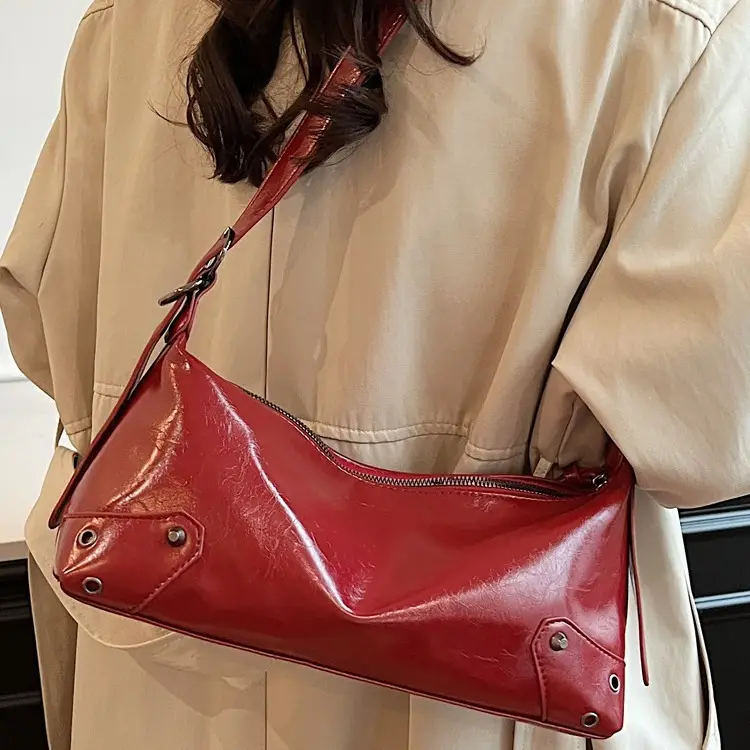2024 Women's White Shoulder Crossbody Bag with Metal Buckle - Image 8