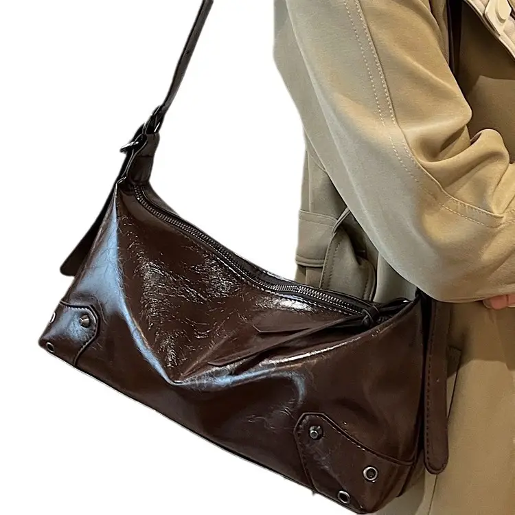 2024 Women's White Shoulder Crossbody Bag with Metal Buckle - Image 11