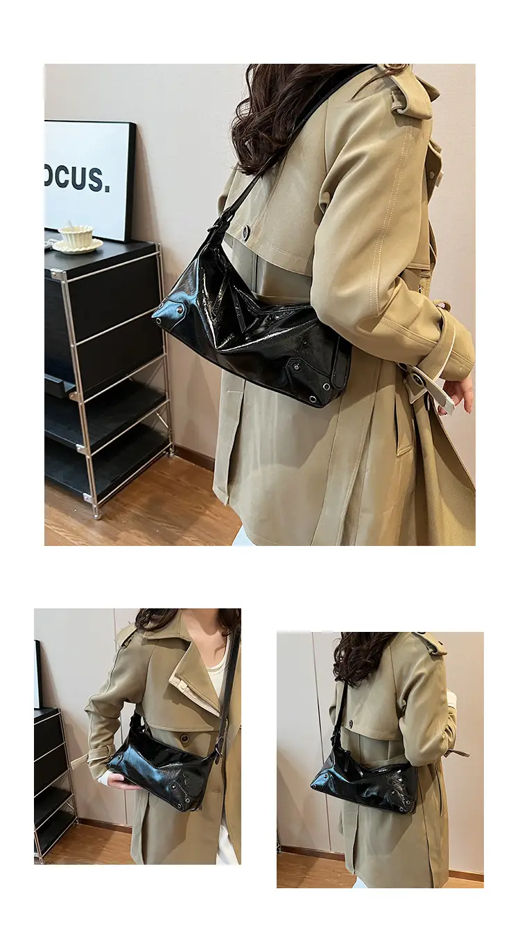 2024 Women's White Shoulder Crossbody Bag with Metal Buckle — feature 10