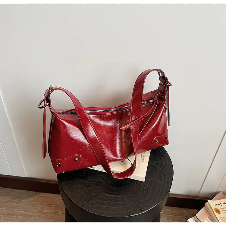 2024 Women's White Shoulder Crossbody Bag with Metal Buckle — feature 15