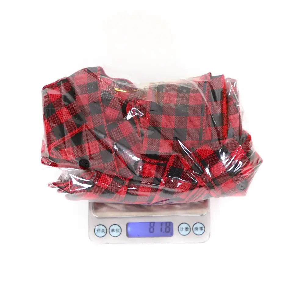 Red Black Checkered Bow for Christmas Tree Top — feature 15