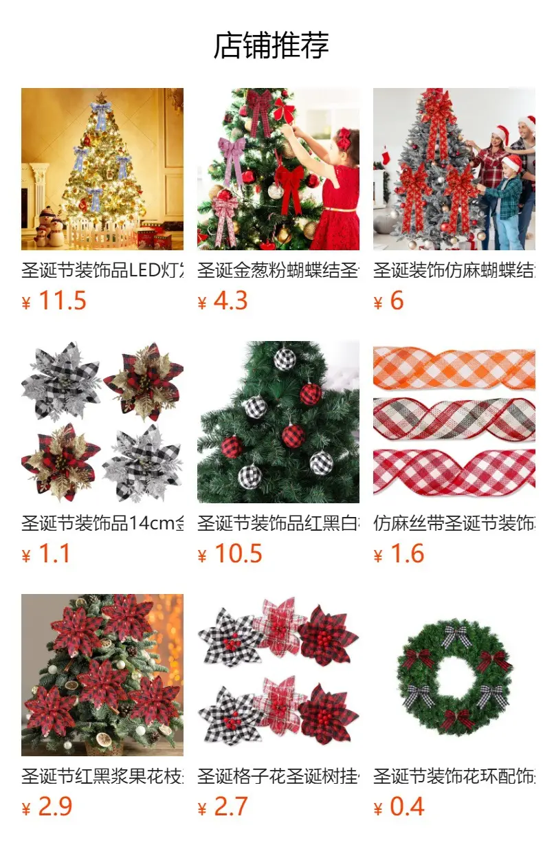 Red Black Checkered Bow for Christmas Tree Top — feature 2