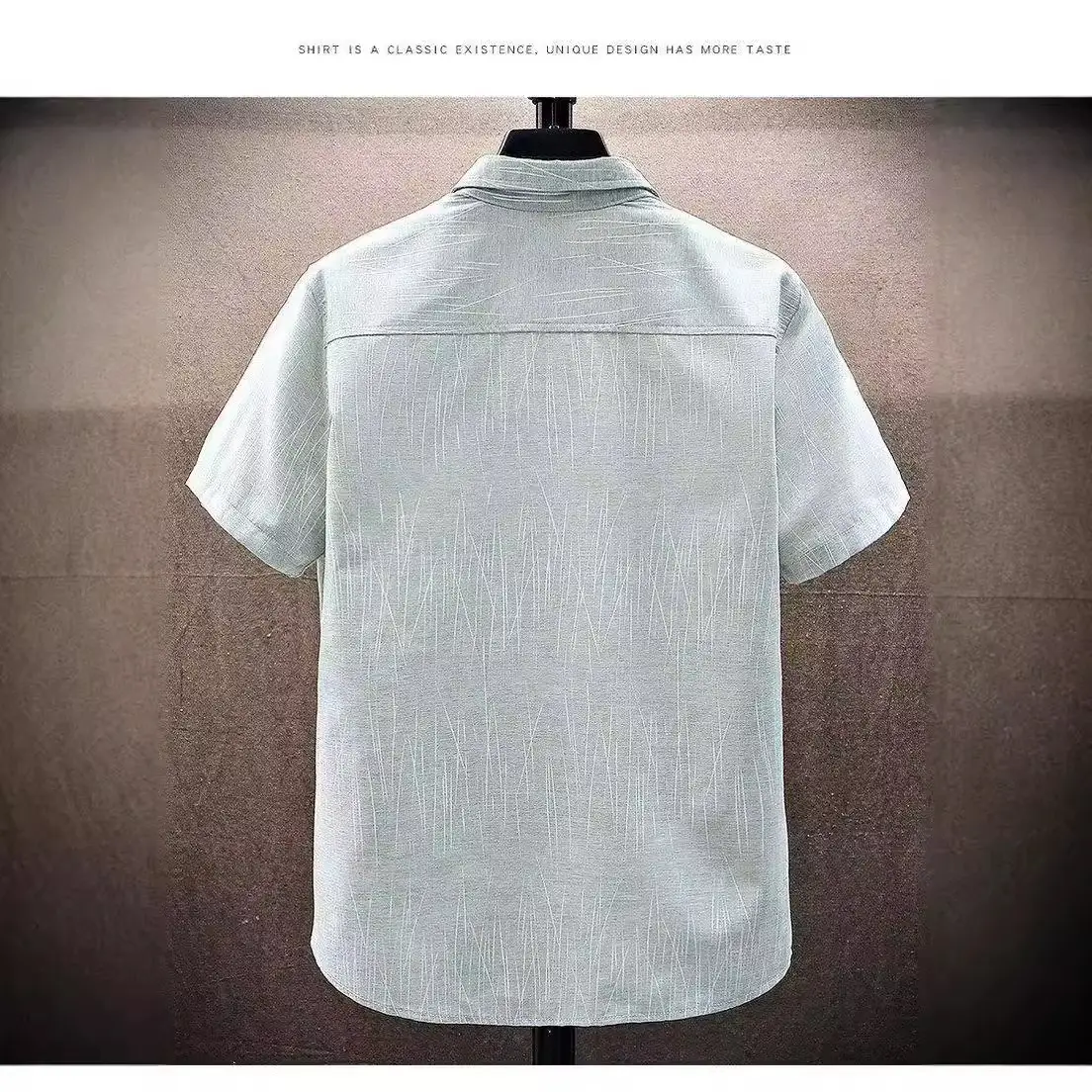 2024 Men's White Stripe Short Sleeve Shirt - Image 4