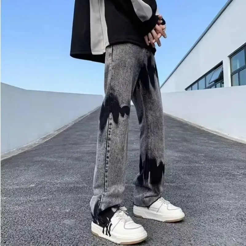 American High Street Vibe Jeans Ruffian Tie Dye Gradient