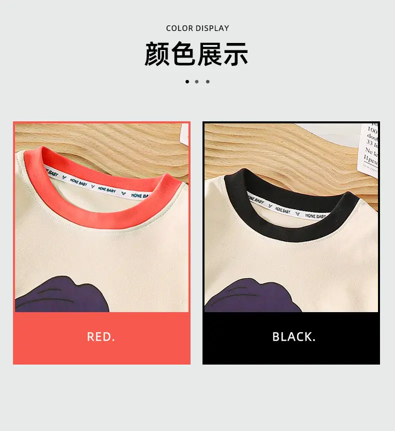 Children's Cotton Long Sleeve T-Shirt with Cartoon Print — feature 6