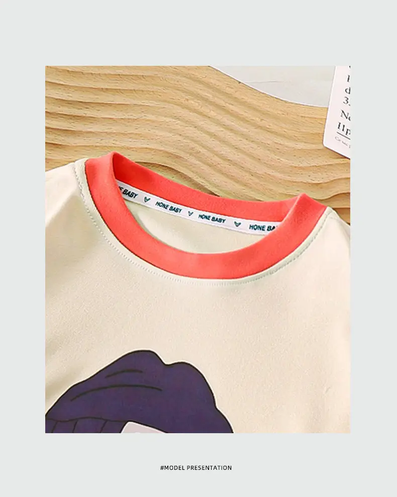 Children's Cotton Long Sleeve T-Shirt with Cartoon Print — feature 8