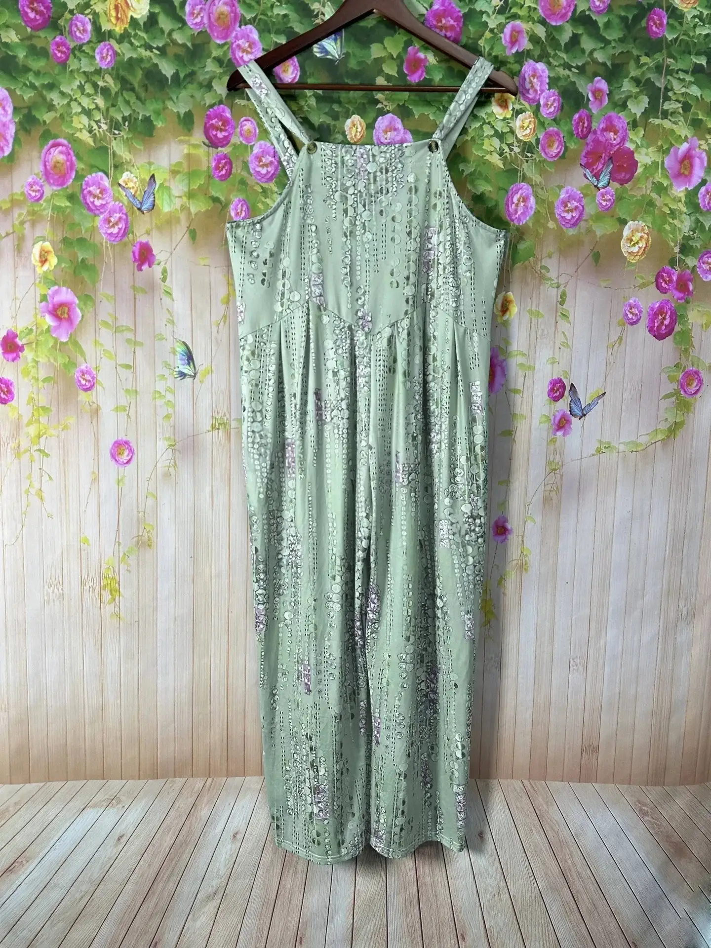 Wide Leg Printed Sunflower Jumpsuit for Women — feature 9