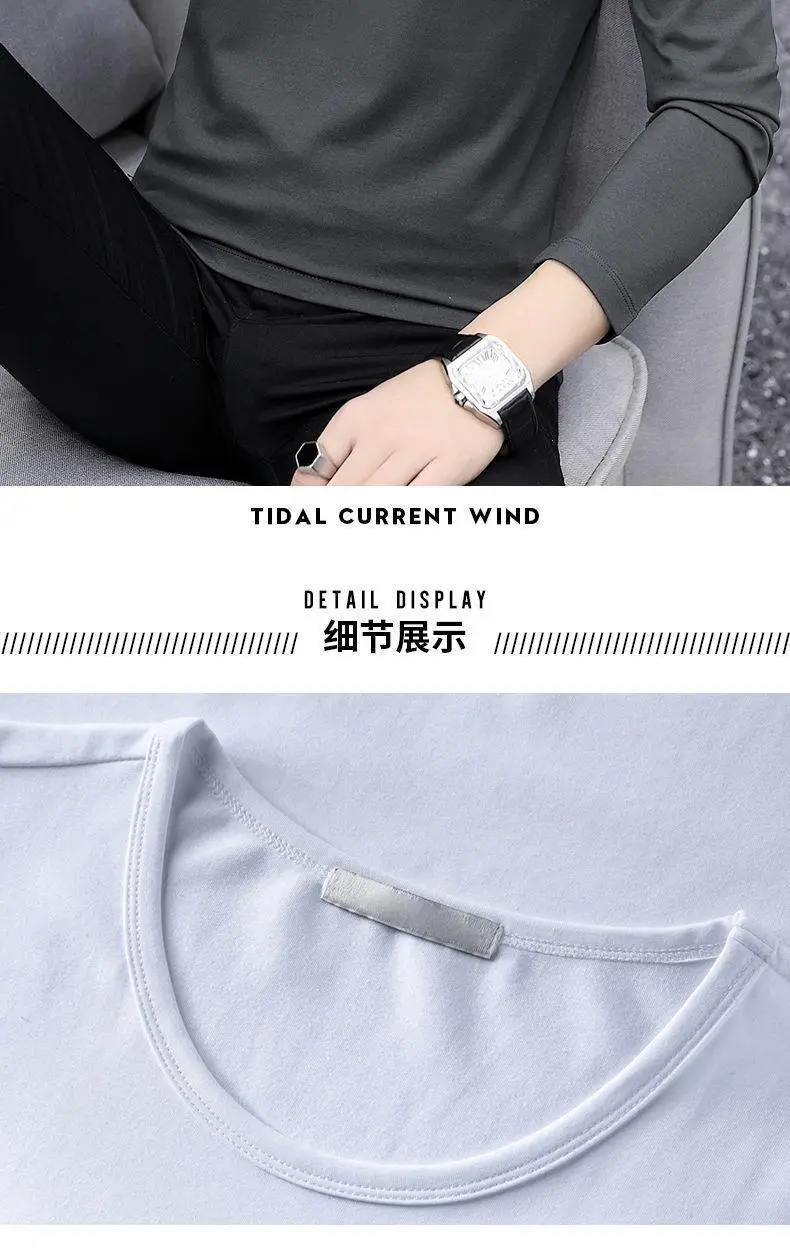 Men V-neck Fleece Lined Thermal Shirt Grey Winter Long Sleeve — feature 13