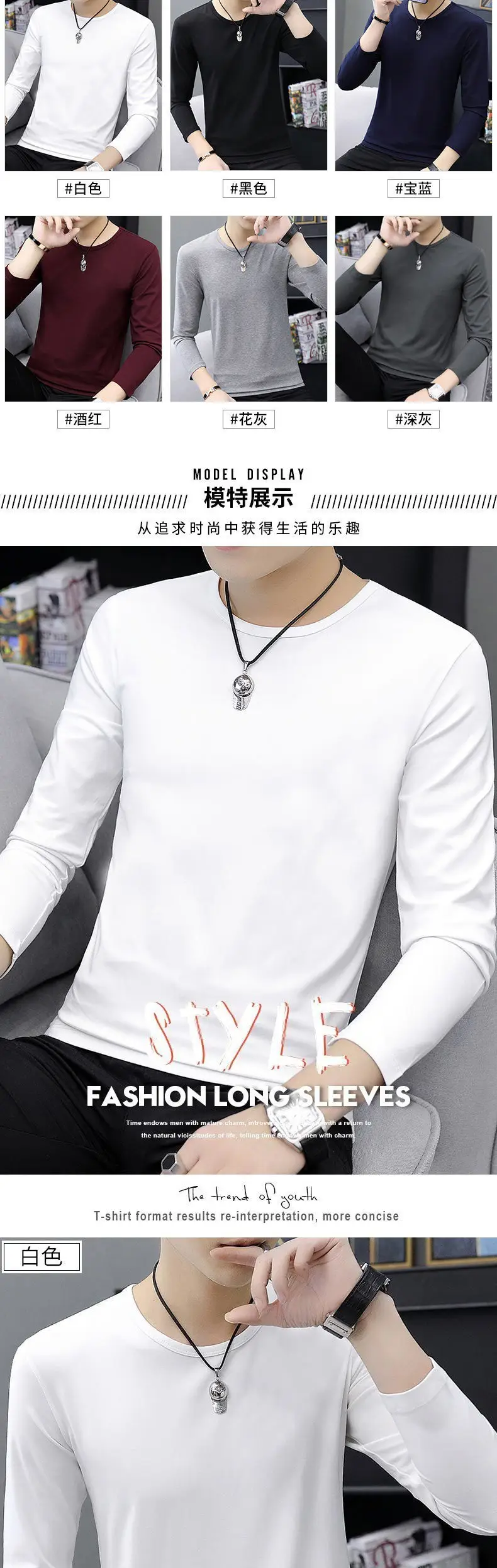Men V-neck Fleece Lined Thermal Shirt Grey Winter Long Sleeve — feature 8