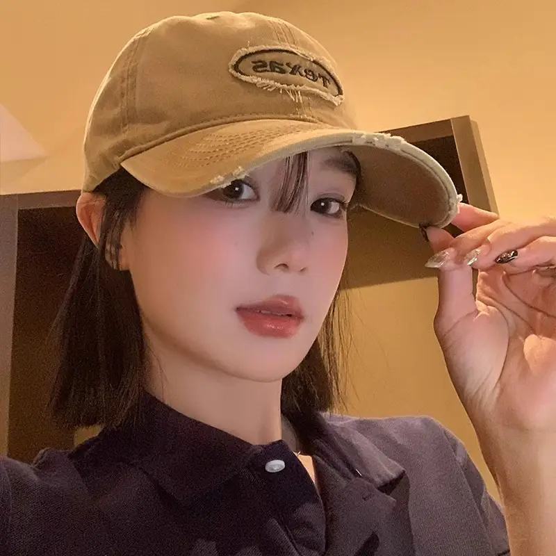 Texas Embroidered Black Baseball Cap Wide Brim - Image 3