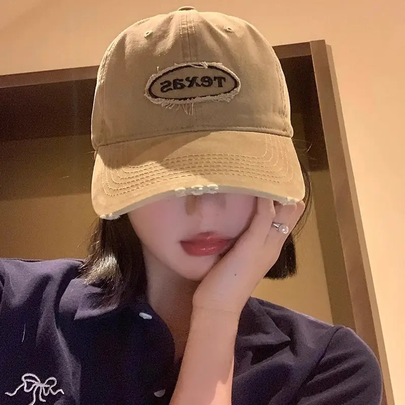 Texas Embroidered Black Baseball Cap Wide Brim - Image 5