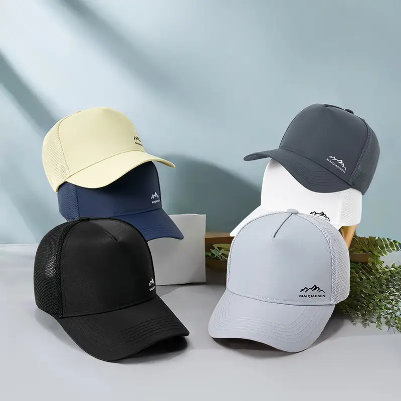 Men Printed Mesh Suncap Blue Camping Cycling Mountaineering - Image 15