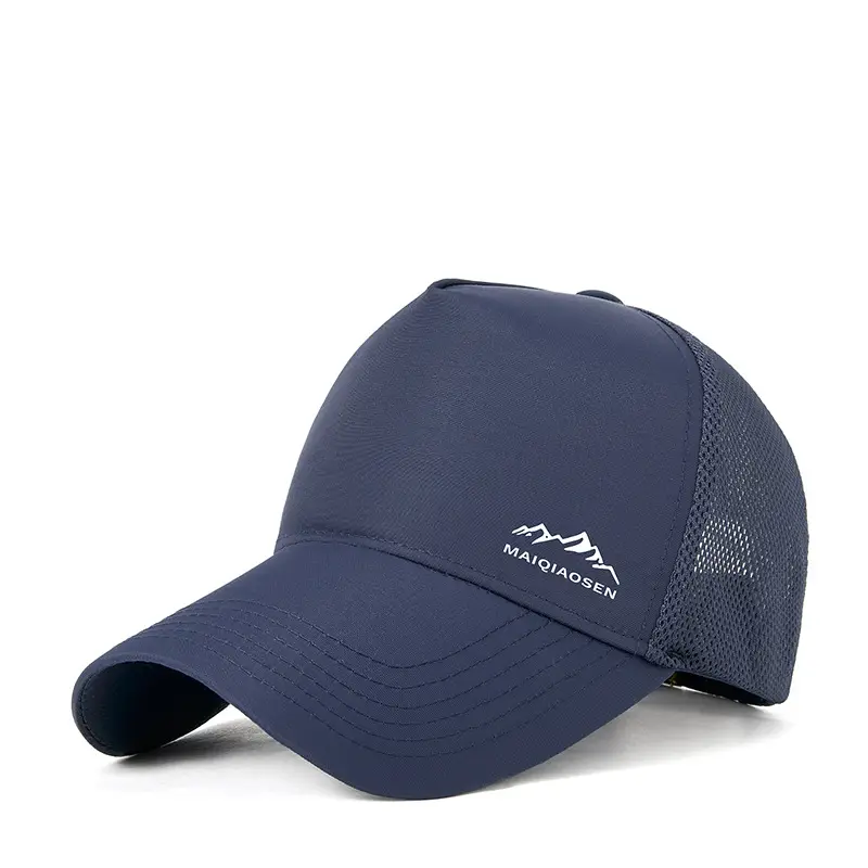 Men Printed Mesh Suncap Blue Camping Cycling Mountaineering - Image 2