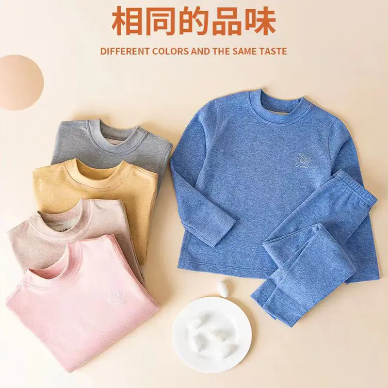 Wool Silk Thermal Pajamas for Big Boys Girls Autumn - Image 7