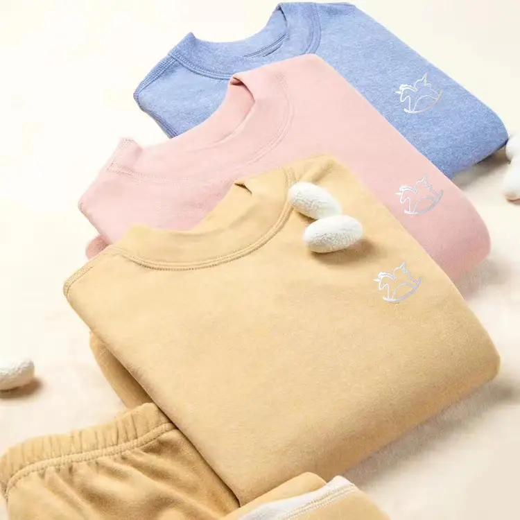 Wool Silk Thermal Pajamas for Big Boys Girls Autumn - Image 8
