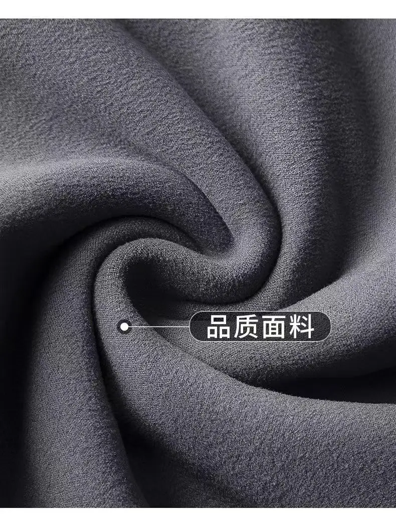 Men's Black Velvet Self-Heating Round Neck Underwear — feature 14