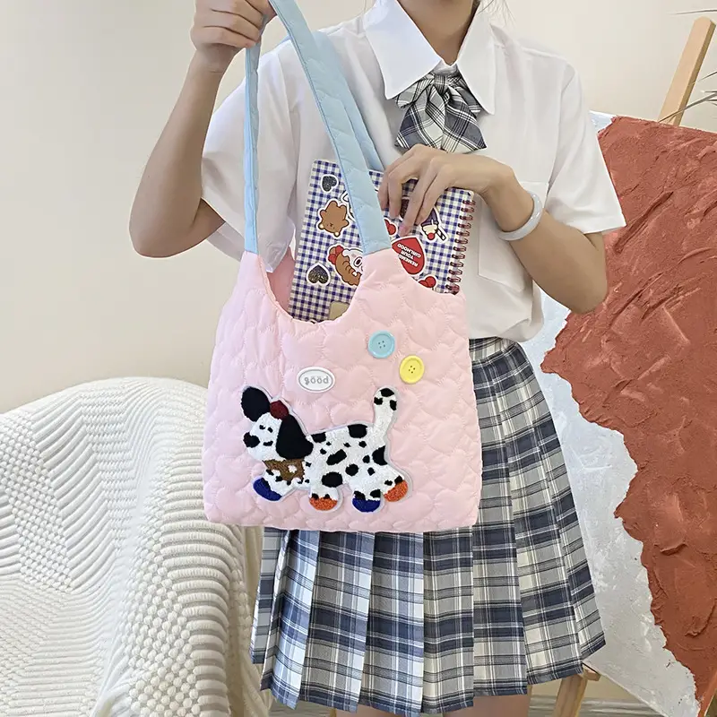 Cute Embroidered Puppy Backpack for Students - Image 5