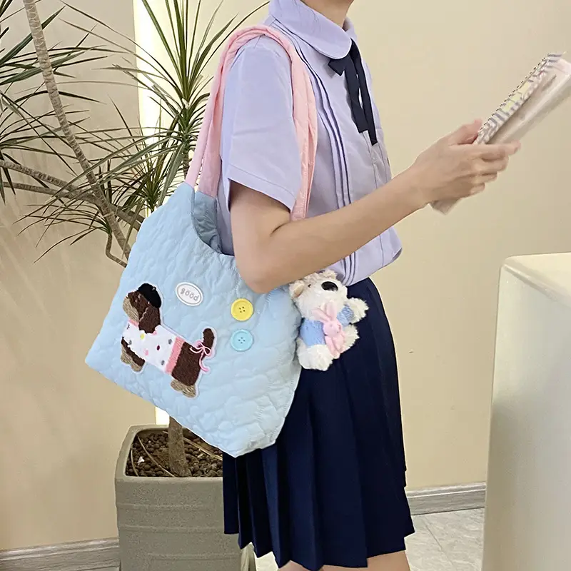 Cute Embroidered Puppy Backpack for Students - Image 6