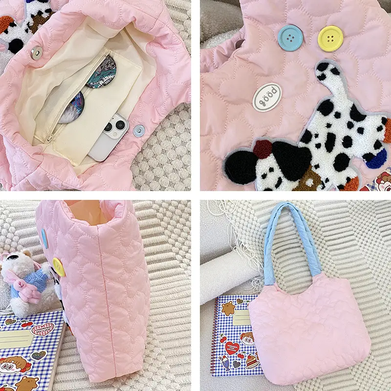 Cute Embroidered Puppy Backpack for Students - Image 7