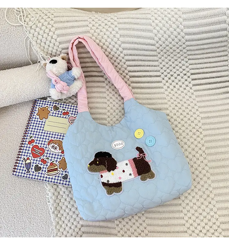 Cute Embroidered Puppy Backpack for Students — feature 11