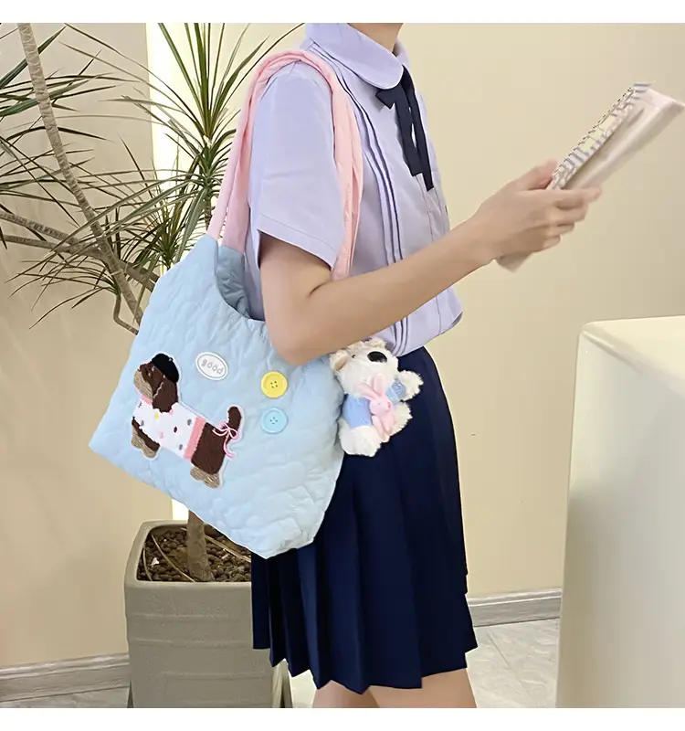 Cute Embroidered Puppy Backpack for Students — feature 12