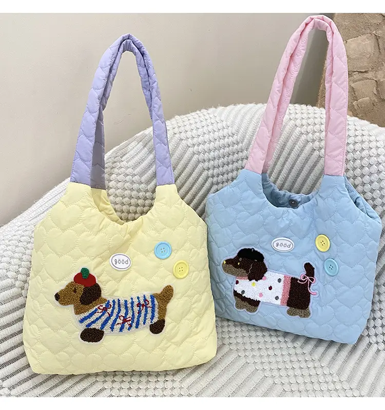 Cute Embroidered Puppy Backpack for Students — feature 15