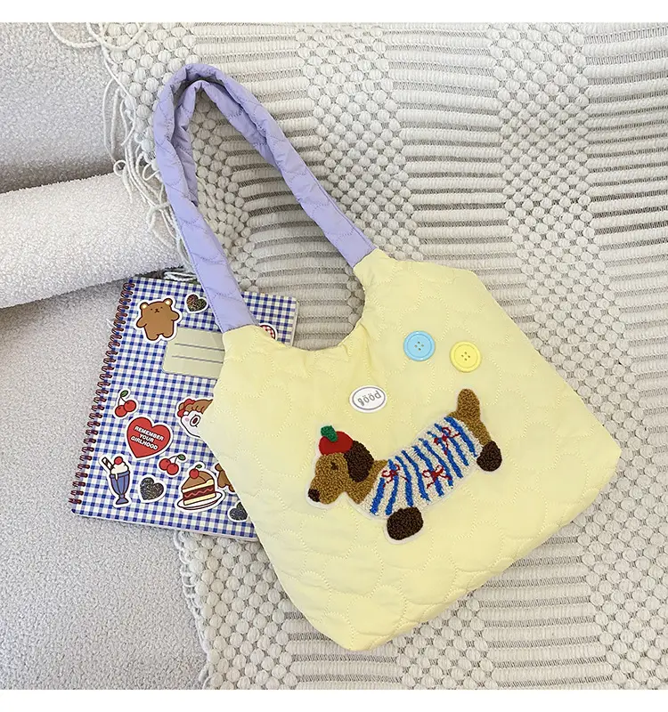 Cute Embroidered Puppy Backpack for Students — feature 17