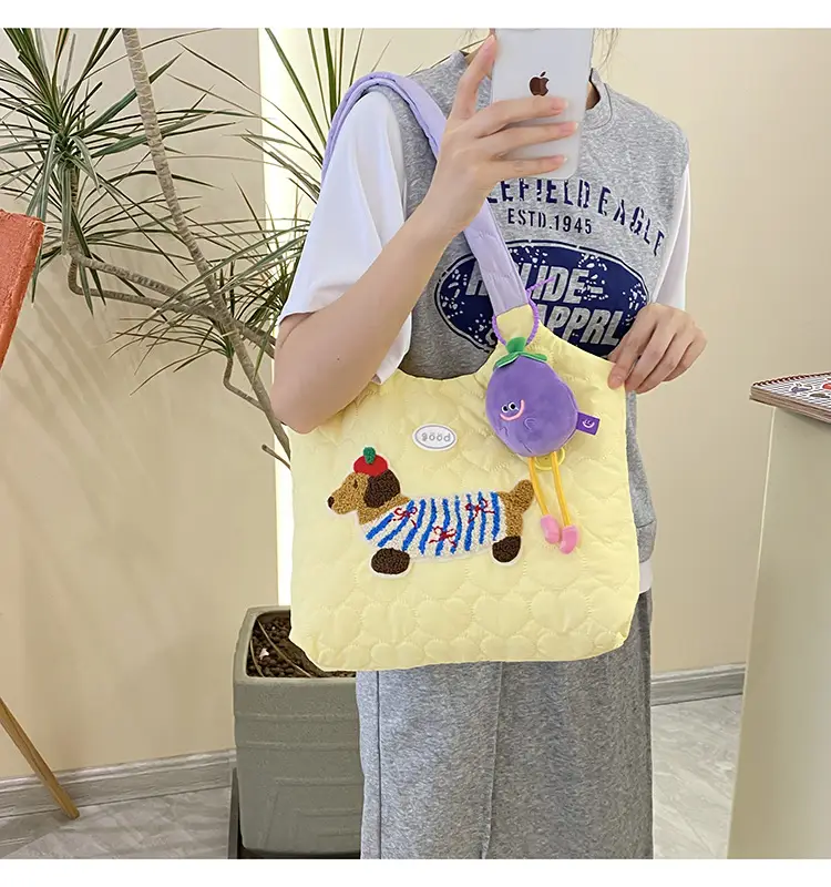 Cute Embroidered Puppy Backpack for Students — feature 18