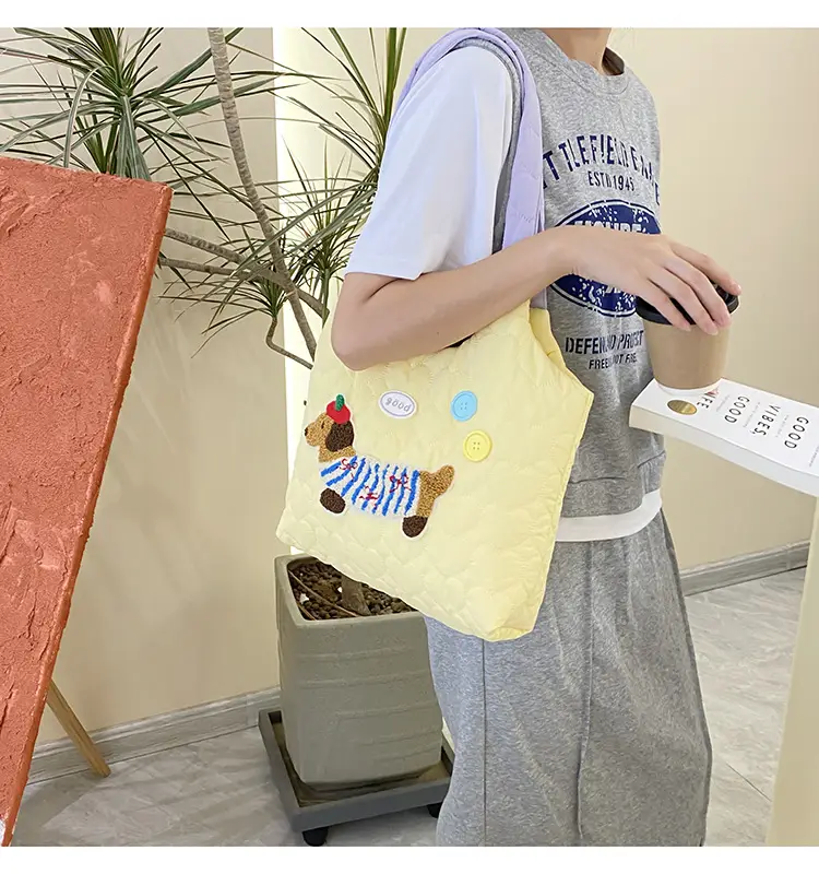 Cute Embroidered Puppy Backpack for Students — feature 19