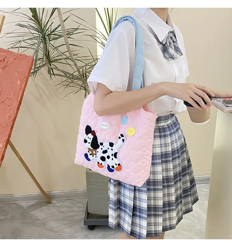 Cute Embroidered Puppy Backpack for Students — feature 8