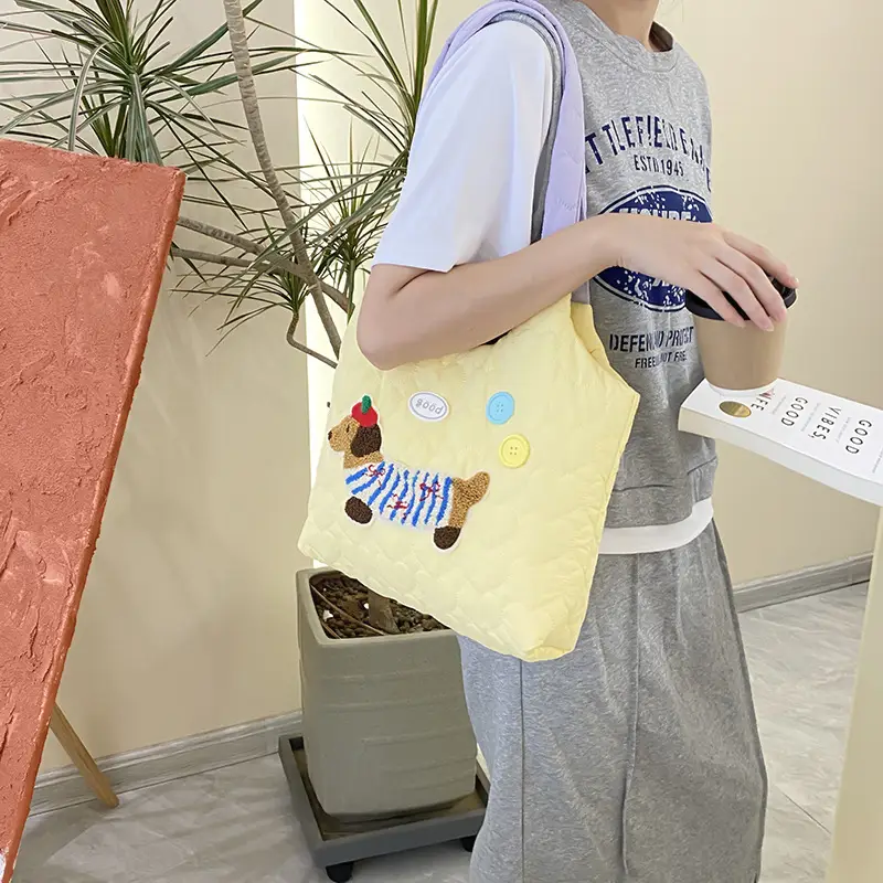 Cute Embroidered Puppy Backpack for Students - Image 2
