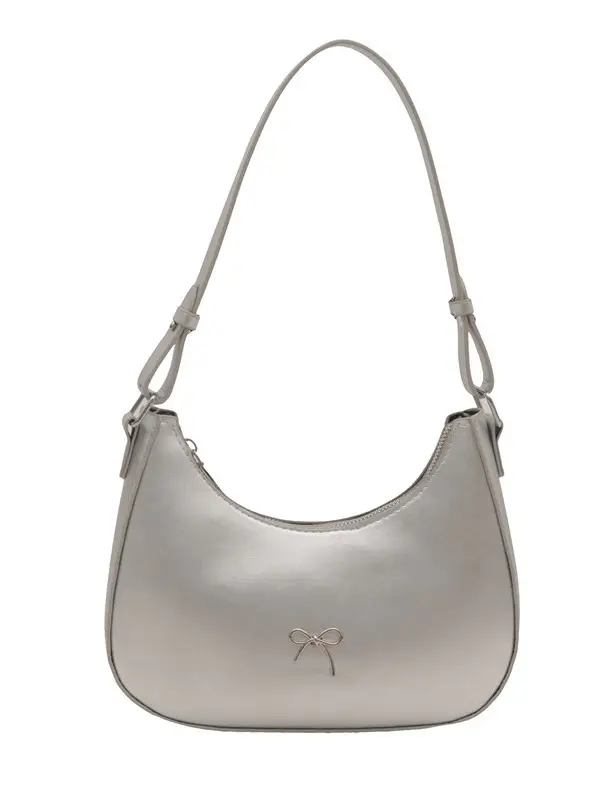 Silver Bow Pouch for Women Casual Shoulder Bag - Image 11