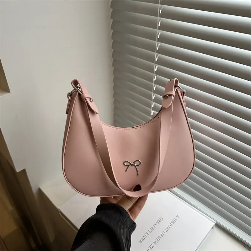 Silver Bow Pouch for Women Casual Shoulder Bag - Image 4