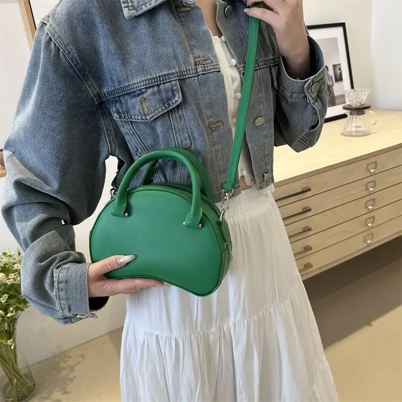 Korean Style Black Textured Shoulder Crossbody Bag 2024 - Image 9
