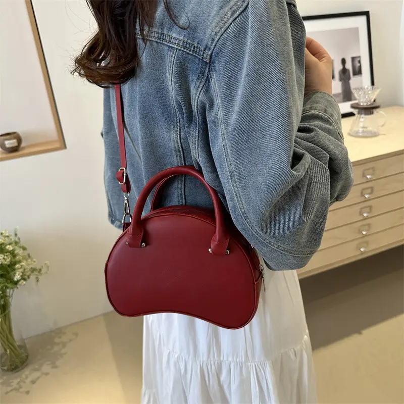 Korean Style Black Textured Shoulder Crossbody Bag 2024 - Image 10