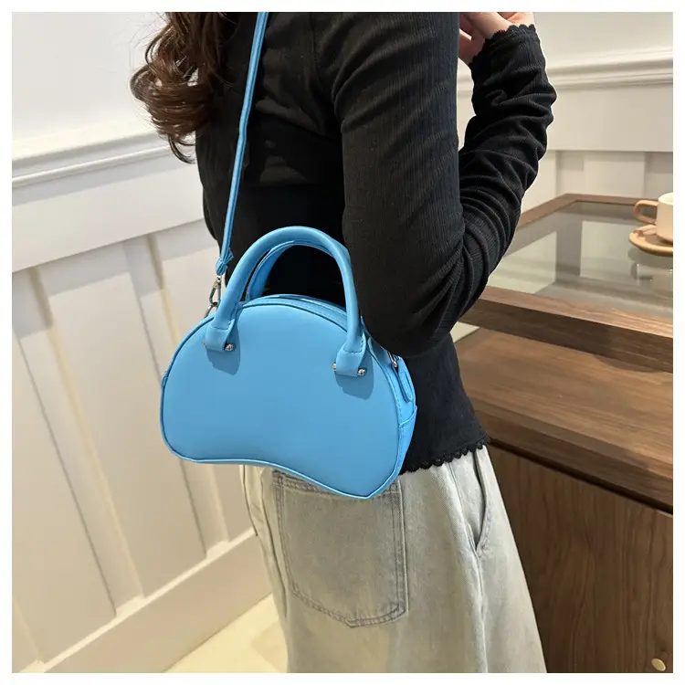 Korean Style Black Textured Shoulder Crossbody Bag 2024 — feature 24