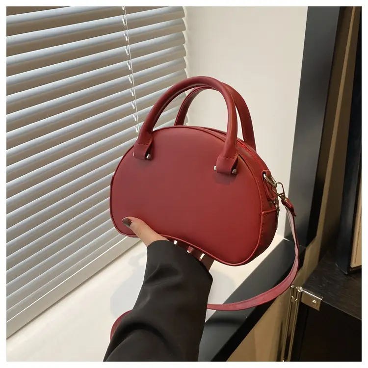 Korean Style Black Textured Shoulder Crossbody Bag 2024 - Image 2