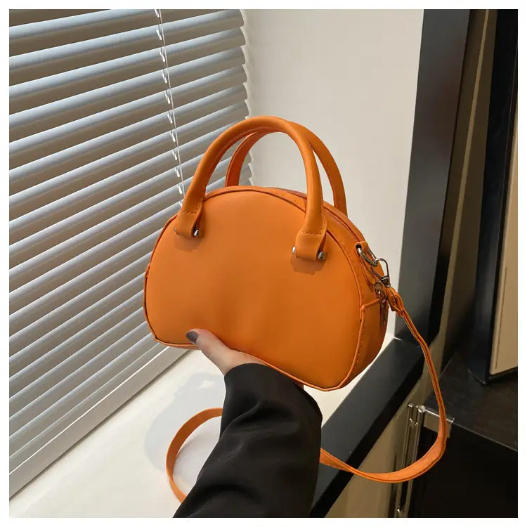 Korean Style Black Textured Shoulder Crossbody Bag 2024 - Image 3