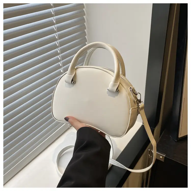Korean Style Black Textured Shoulder Crossbody Bag 2024 - Image 4