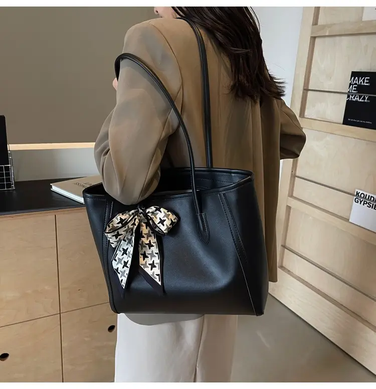 Black Silk Bow Scarf Bag for Women 2025 — feature 19