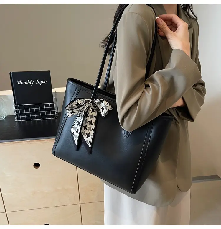 Black Silk Bow Scarf Bag for Women 2025 — feature 24